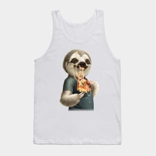 SLOTH EATING PIZZA Tank Top